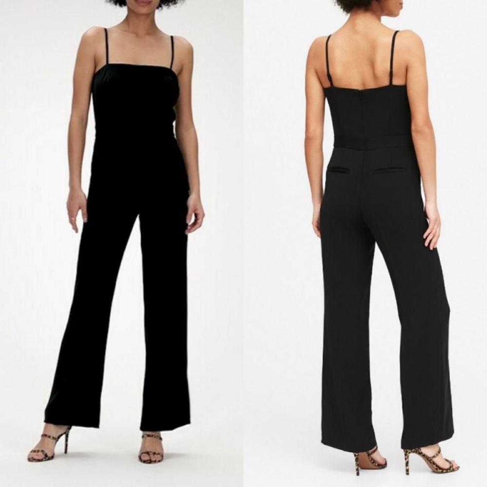 Banana Republic strappy flare leg jumpsuit